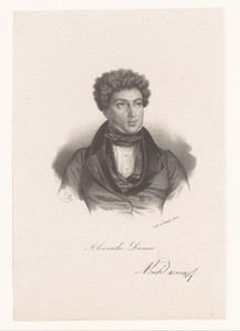 Portret van schrijver Alexandre Dumas (père)