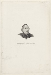 Portret van schrijver en dichter Giambattista Roberti