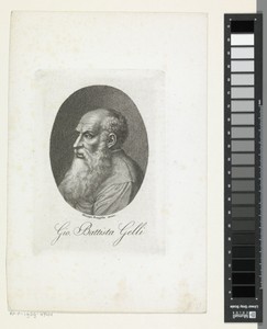 Portret van schrijver en filosoof Giovan Battista Gelli