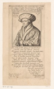 Portret van Sebastian Brant op 63-jarige leeftijd