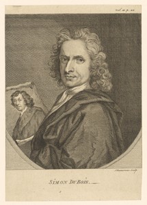 Portret van Simon Dubois met een portret van Henry Cooke