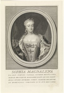 Portret van Sophia Magdalena van Denemarken