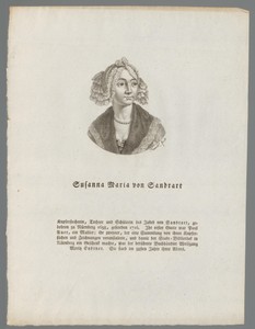 Portret van Susanne Maria von Sandrart