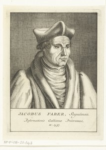 Portret van theoloog en humanist Jacques Lefèvre d'Étaples