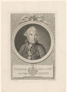 Portret van Thomas Philipp von der Hagen