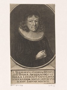 Portret van Tilemann Andreas Rivinus