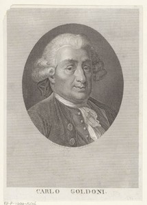Portret van toneelschrijver Carlo Goldoni