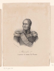Portret van tsaar Alexander I van Rusland