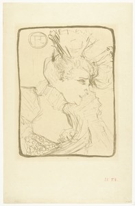 Portret van variété-artiste Marcelle Lender