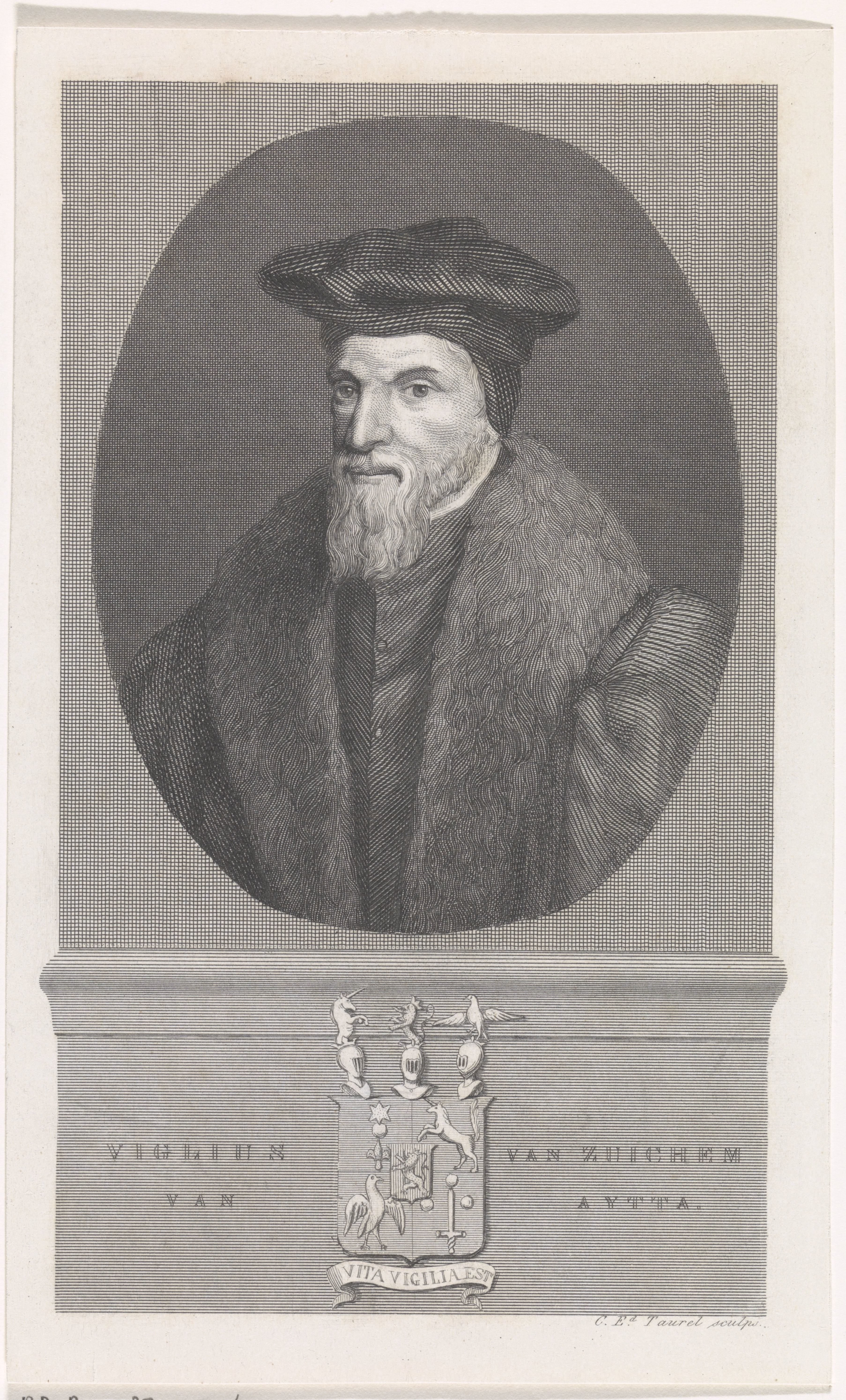 Portret van Viglius ab Aytta Zuichemus by Edouard Taurel