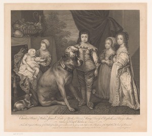 Portret van vijf kinderen van Karel I van Engeland