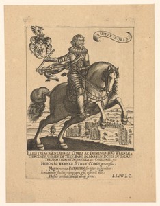 Portret van Wenzel Werner T'Serclaes de Tilly te paard