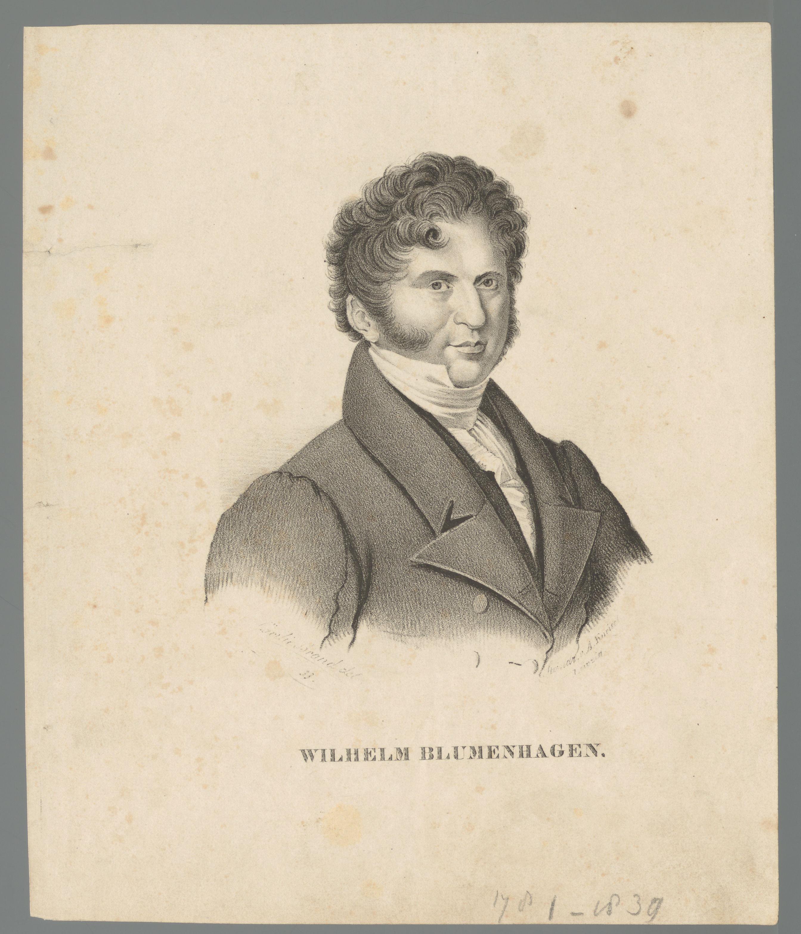 Portret van Wilhelm Blumenhagen by Cäcilie Brandt