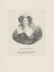 Portret van Wilhelmina van Pruisen, koningin der Nederlanden