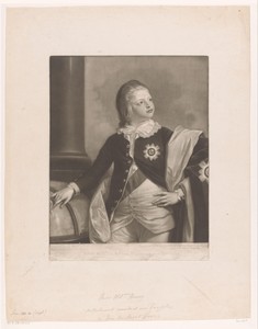 Portret van Willem IV Hendrik, koning van het Verenigd Koninkrijk, als prins en ridder van de Orde van de Distel