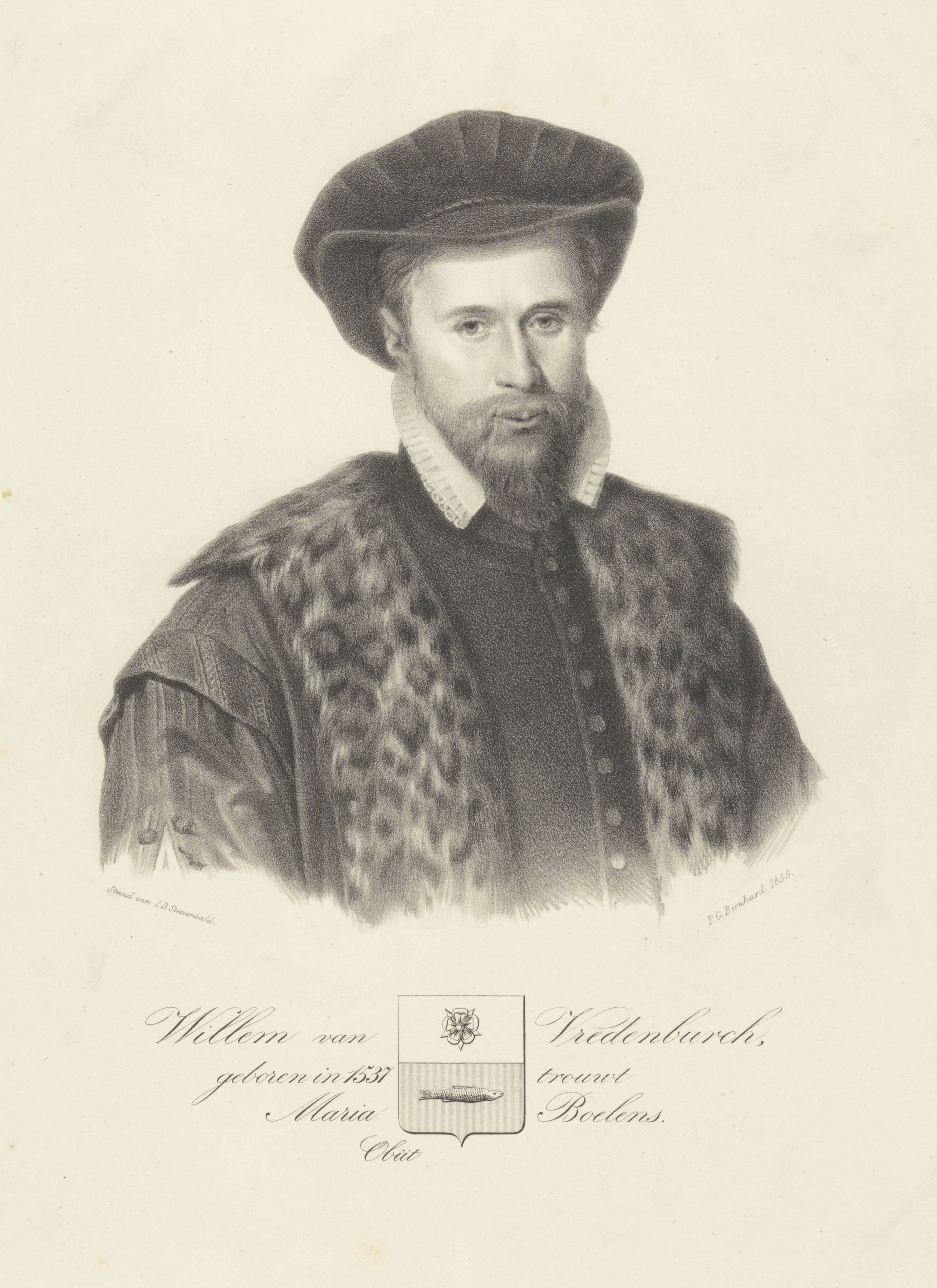 Portret van Willem van Vredenburch by Pieter Gerardus Bernhard