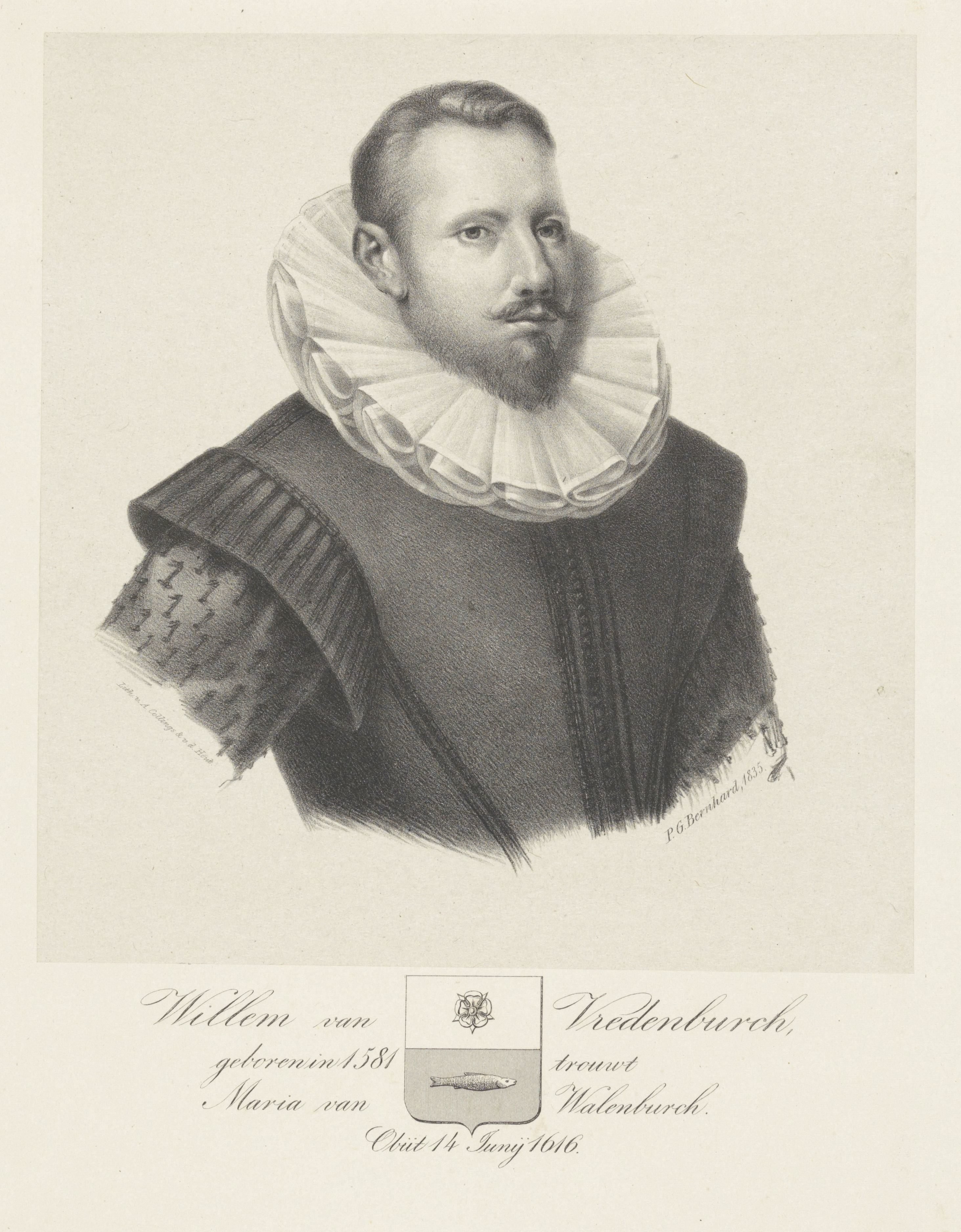 Portret van Willem van Vredenburch by Pieter Gerardus Bernhard
