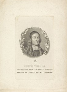 Portret van wiskundige John Wallis