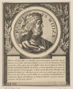 Portret van Wittiza, koning van de Visigoten
