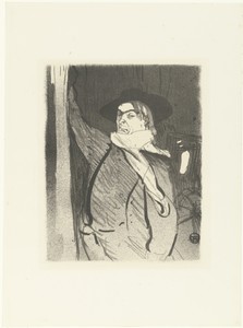 Portret van zanger en cabaretier Aristide Bruant