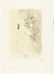 Portret van zangeres Marcelle Lender en zanger Numa Auguez in operette La Chanson de Fortunio