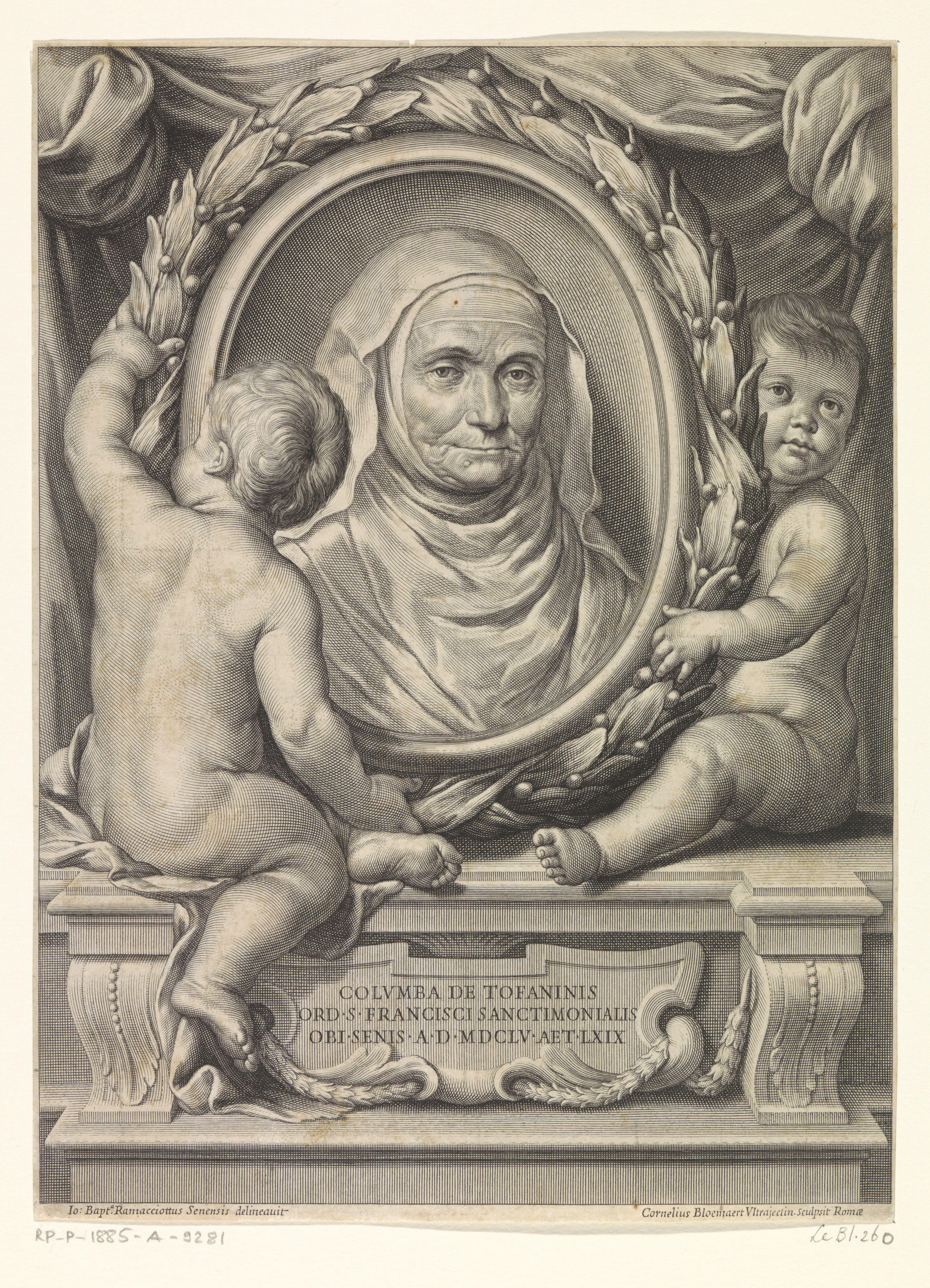 Portret van Zuster Columba by Cornelis Bloemaert (II)