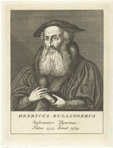 Portret van Zwitserse theoloog en kerkhervormer Johann Heinrich Bullinger