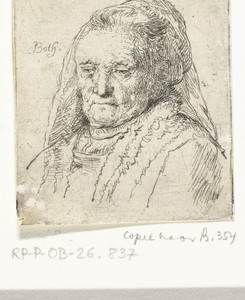Portretbuste van de moeder van Rembrandt