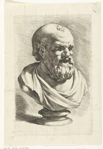 Portretbuste van Democritus