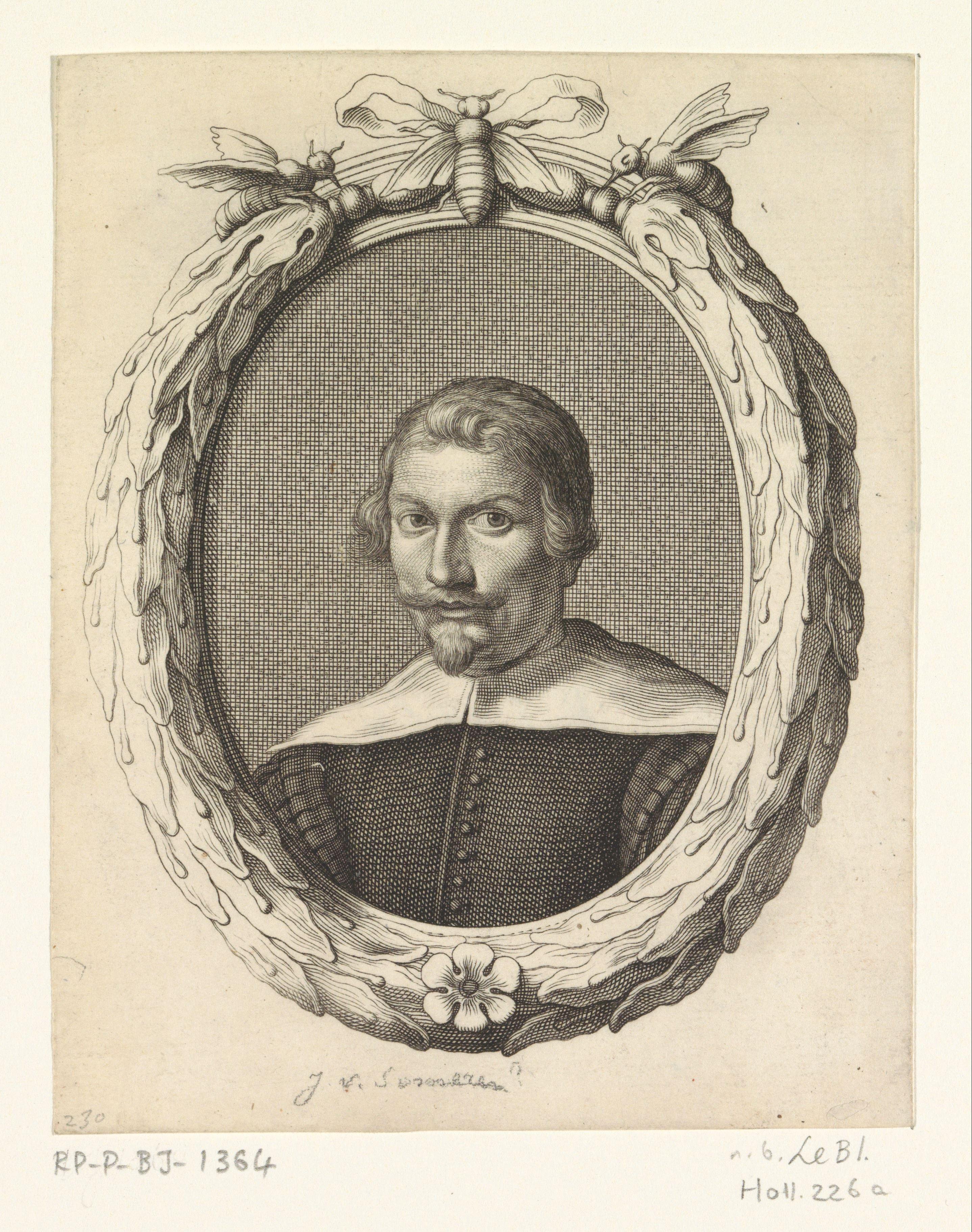 Portretbuste van een man by Cornelis Bloemaert (II)