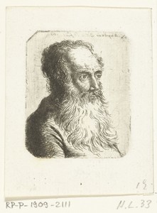 Portretbuste van een oude man met baard