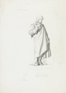 Portretbuste van kunstenaar Nicolas Poussin