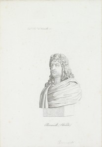 Portretbuste van prentmaker Claude Perrault