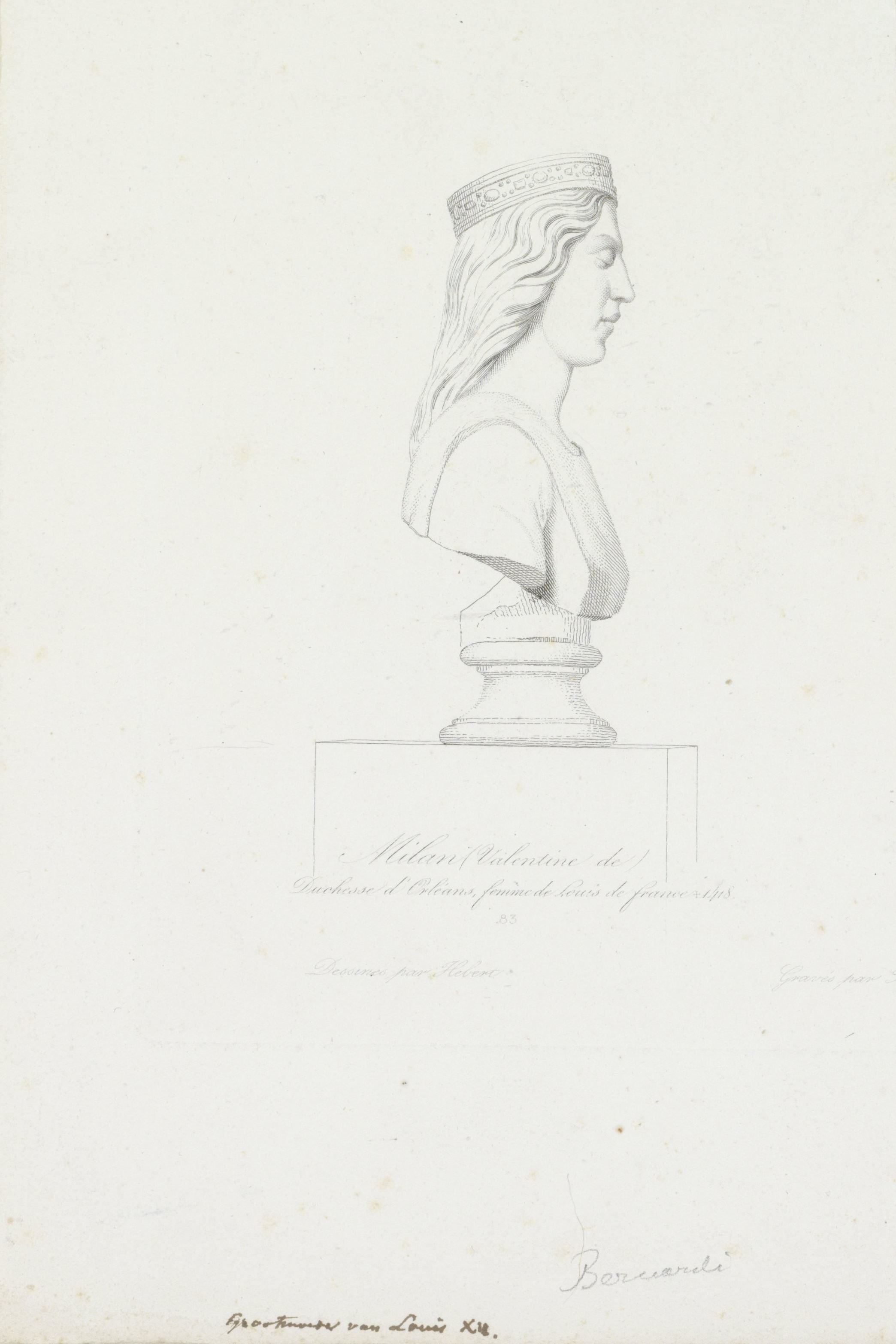 Portretbuste van Valentina Visconti by Unknown artist