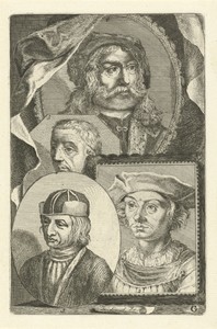 Portretten van Albert van Ouwater, Dieric Bouts, Rogier van der Weyden en Albrecht Dürer