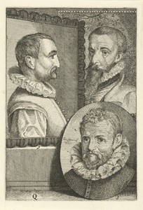 Portretten van Cornelis Visscher II, Christian van den Queborn en Gilles Mostaert