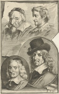 Portretten van Frans Hals, Wenzel Coebergher, Lucas van Uden en, Wybrand de Geest