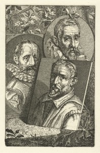 Portretten van Hans Bol, Joos van Winghe en Gilles van Coninxloo