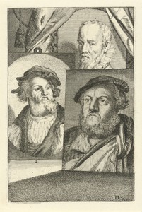 Portretten van Hans Sebald Beham, Lucas Cranach I en Gerard de Jode