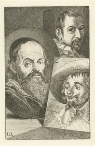 Portretten van Hendrick Goltzius, Hendrik Cornelisz Vroom en Cornelis Cornelisz. van Haarlem
