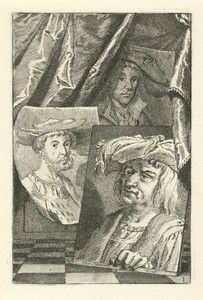 Portretten van Hugo Jacobsz., Jan Massijs en Lucas Cornelisz. Kunst