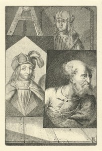 Portretten van Israhel van Meckenem, Martin Schongauer en Jan van Hemessen