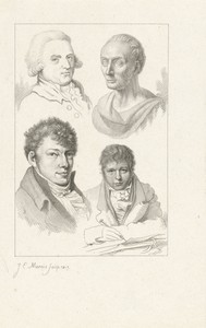 Portretten van J. H. Prins, J. Kuyper, W.J. van Troostwijk en J.P. Visser Bender