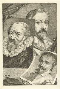 Portretten van Jacob Matham, Pieter de Jode I en Adam Elsheimer