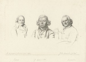 Portretten van Jacobus Buys, Izaak Schmidt en Jurriaan Andriessen