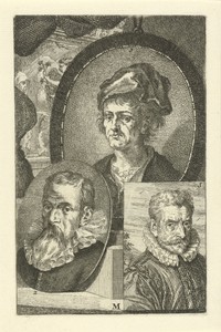 Portretten van Jan Joest van Calcar, Christoffel Zwarts en Philips Galle