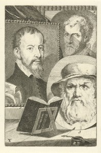 Portretten van Josse van Liere, Cornelis Cort en Dirck Volckertsz. Coornhert