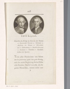 Portretten van Karel III van Spanje en José Moñino y Redondo
