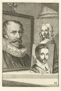 Portretten van Michiel Jansz. van Mierevelt, een niet geïdentificeerd persoon en Willem Jacobsz. Delff