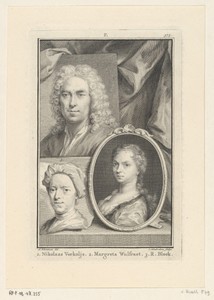 Portretten van Nicolaas Verkolje, Margareta Wulfraet en Richard van Bleeck